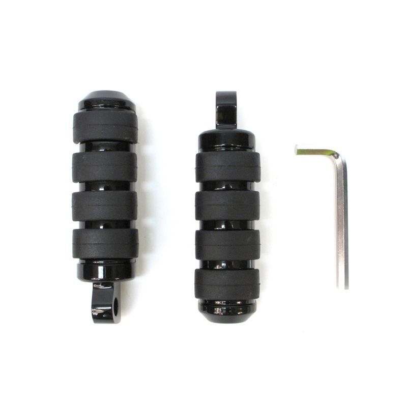 WHITES FOOT PEG/HD ISO PILLION MALE SML BLK Whites Motorcycle Parts