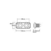 Heavy Duty Twin Accessory-Dual USB Sockets