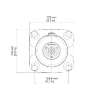 Ultraflex X74 Square Flange Suits UP20F Helm Intermediate Dash Position
