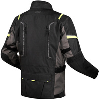 LS2 Narvik Men's Jacket - Grey/Black / Hi-Vis Yellow (XL)