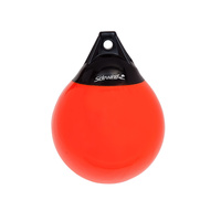 Boat Fender F3 White/Blue 762x208mm + 9-inch Round Buoy Bundle
