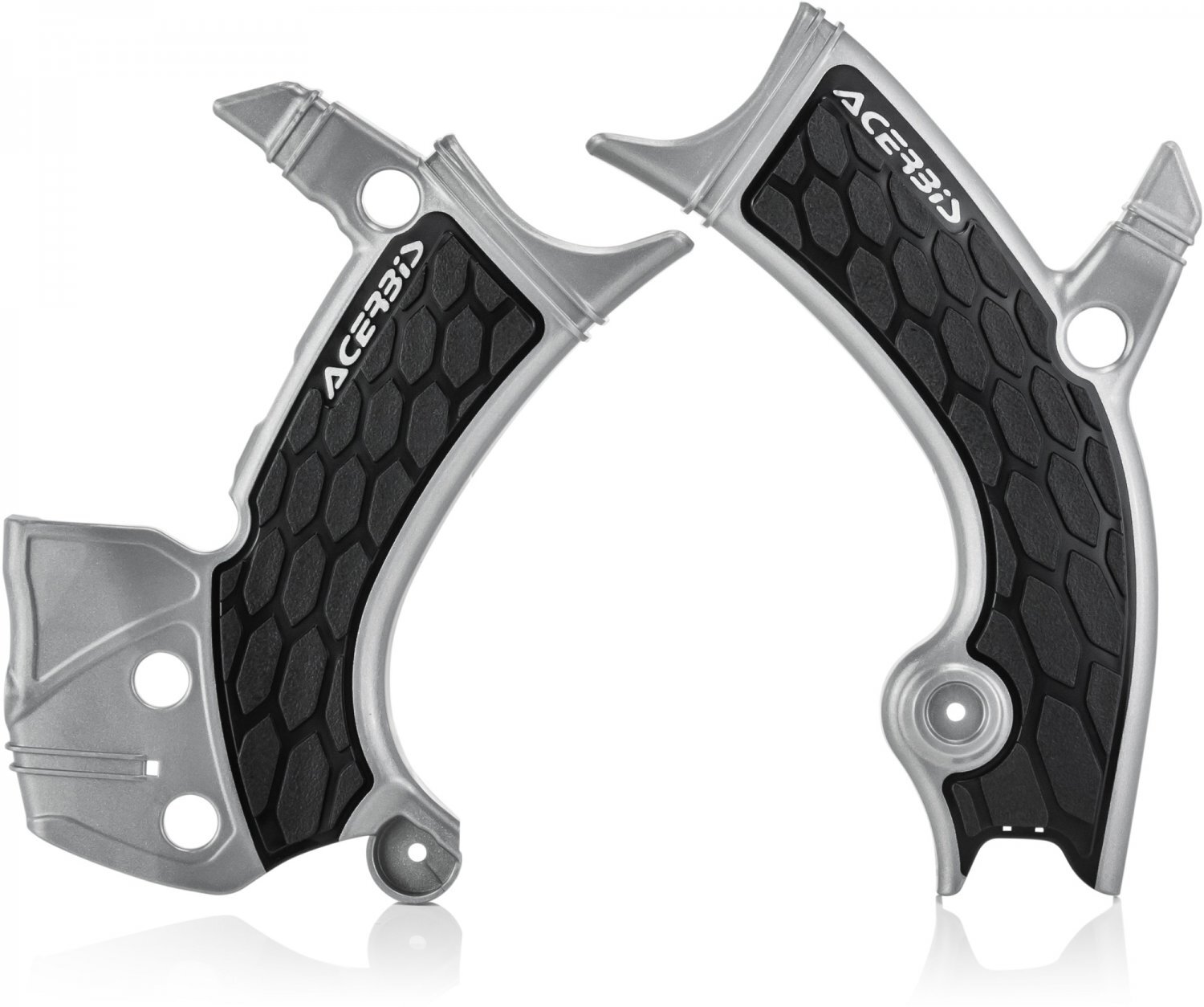 ACERBIS XGRIP FRAME GUARDS YZF 250 1920 450 1820 SILVBLK