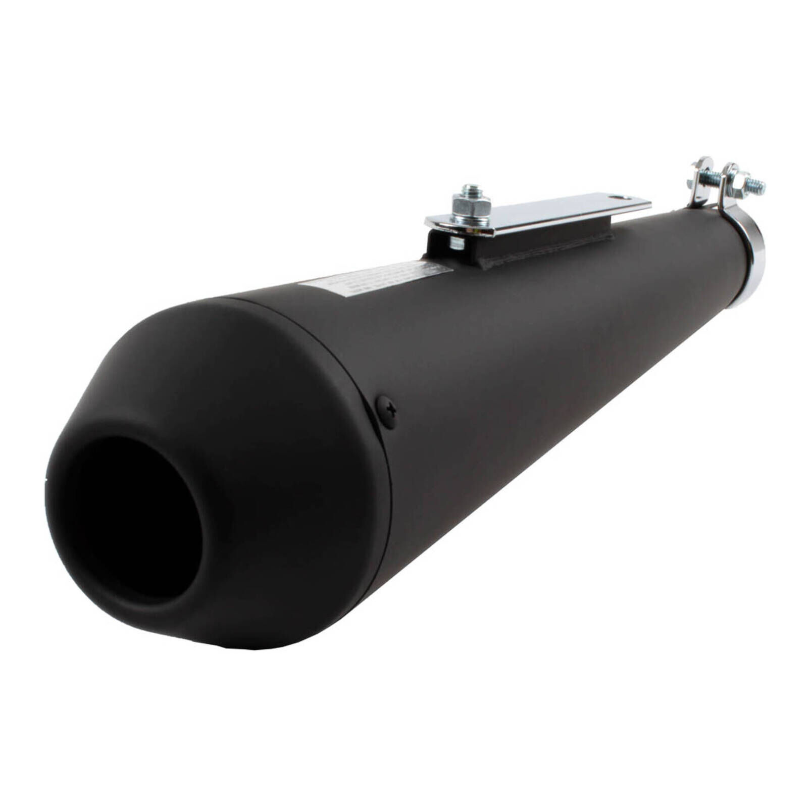WHITES MUFFLER SHORTY MEGAPHONE REVERSE CONE BLK Whites Motorcycle Parts