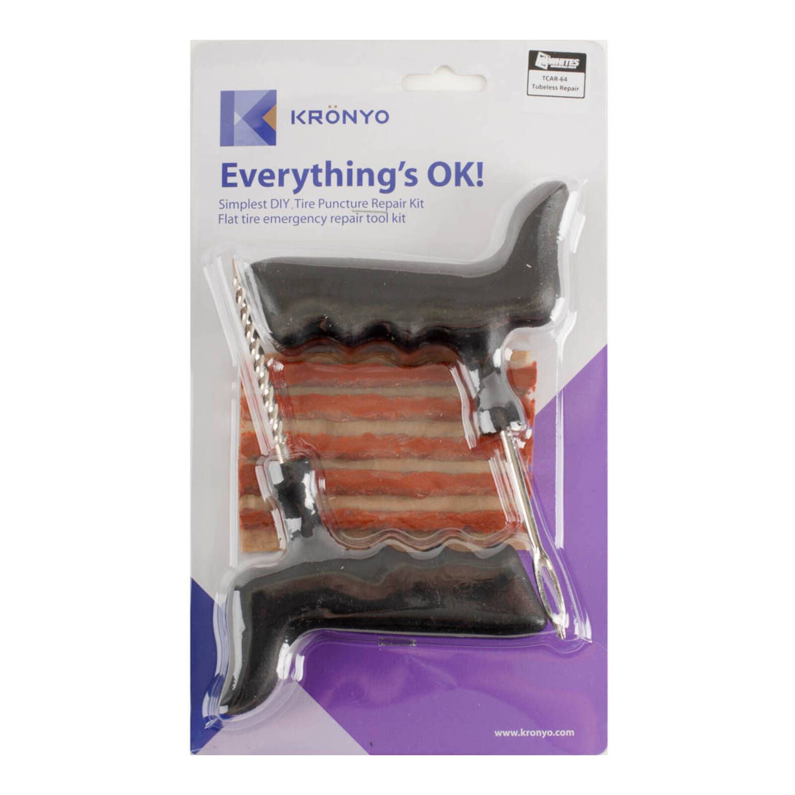 KRONYO PUNCTURE REPAIR KIT & TYRE WICKS