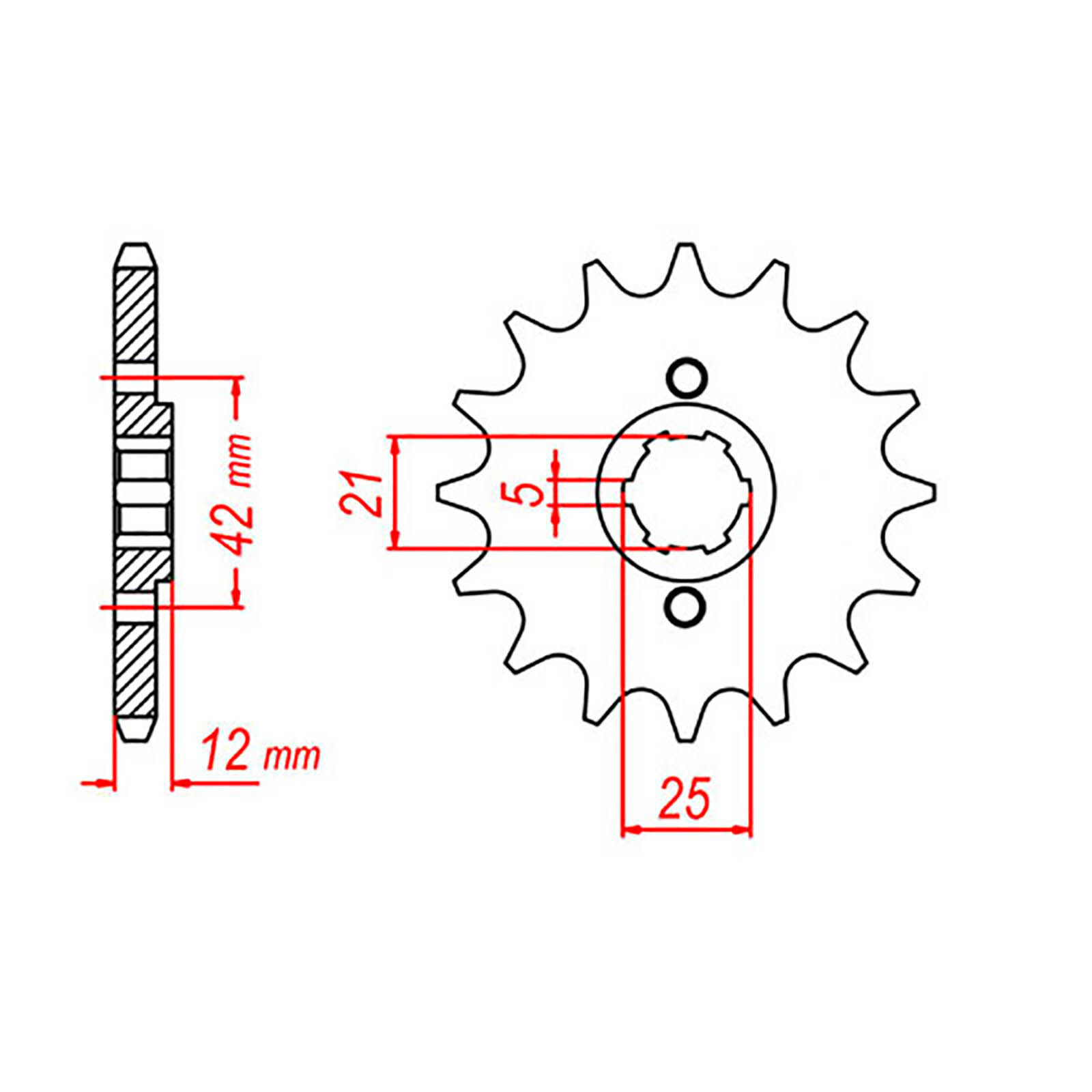 MTX 571 Steel Front Sprocket