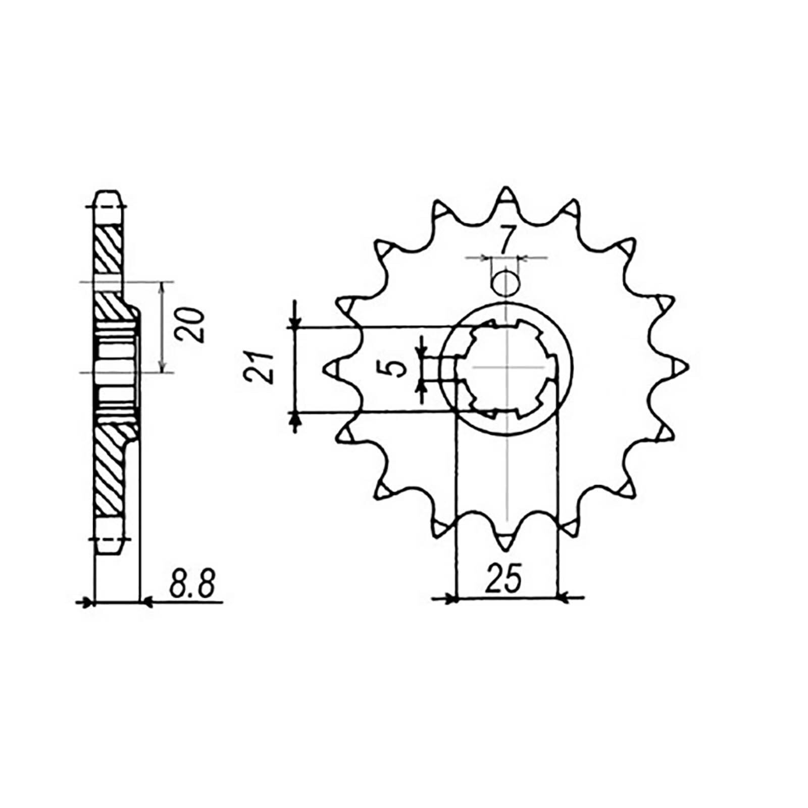 MTX 507 Steel Front Sprocket