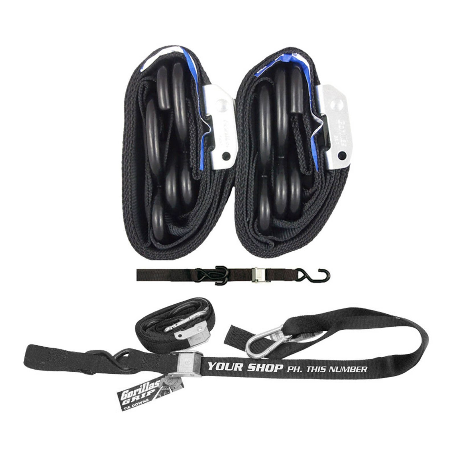 GORILLAS GRIP TIE DOWN 38MM S/HK BLK/BLK LOOP PRINTED Gorillas Grip