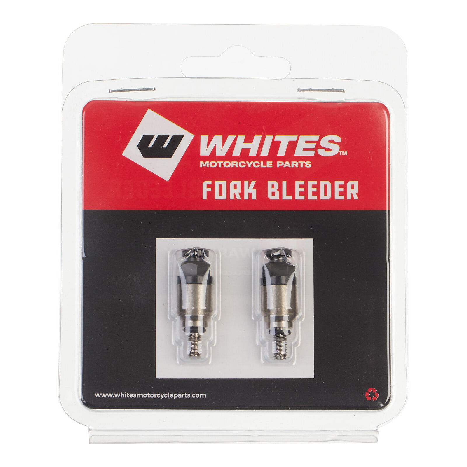 WHITES FORK BLEEDER VALVES PAIR M4.0 x 0.7 BLK Whites