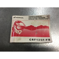Owners manual Honda CRF125