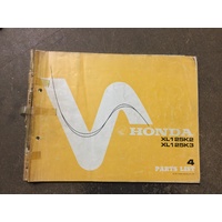 Honda XL125K2 & K3 Parts Book