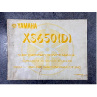 Vintage Yamaha XS650(D) Supplement Service Manual