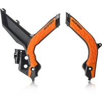 ACERBIS X-GRIP FRAME GUARDS KTM EXC EXCF 20-23 BLACK ORANGE
