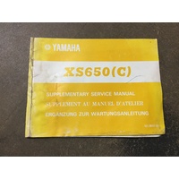 Supplementary Service Manual Yamaha XS650 ‘C’