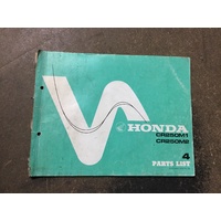Parts Book Honda CR250M1 & CR250M2
