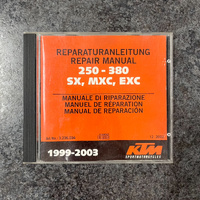 KTM Repair Manual 250-380 SX/ MXC/ EXC '99-'03 #3206004
