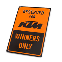 KTM Metal Parking Plate Sign 