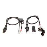 Optimate 12V Bike/DIN Socket, Panel Mount 12mm DIN socket with spring loaded flip-cap, 100cm total length - Superseded from 4-O-08