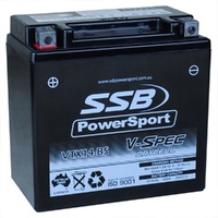 12V SSB V-Spec High Perform. AGM Battery (4) (GTX14-BS, YT14BA-4, YTX14-BS) (4.6 Kg)