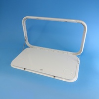 Picnic Table White 800x450mm C/W Chrome Lock. With backing plate.