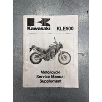 Genuine Kawasaki KLE500 Motorcycle Service Manual Supplement