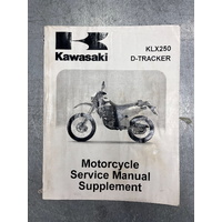 Genuine Kawasaki KLX250/ D-Tracker Motorcycle Service Manual Supplement