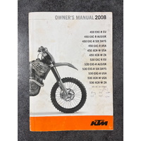 KTM 2008 450/530 EXC/XCR Owners Manual