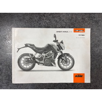 KTM Owners Manual 390 Duke 2016