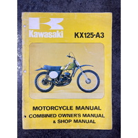 Kawasaki KX125-A3 Motorcycle Manual 1975