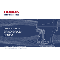 Owners Manual Honda BF75D / BF80A / BF90D / BF100A #32ZZ0603