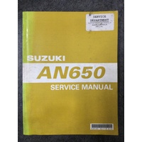 Suzuki AN650 Service Manual 2003 #99500-36110-01E