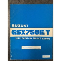 Suzuki GSX750E/T Supplementary Service Manual 1982 #99501-37010-01E