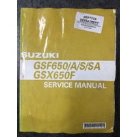 Suzuki GSF650/A/S/SA/GSX650F Service Manual 2007, 2008 #99500-36172-01E