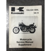 Kawasaki Vulcan 1500L VN-15 Motorcycle Service Manual Supplement 1994-1997 #99924-1170-53