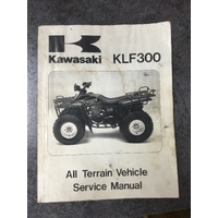Kawasaki KLF300 All Terrain Vehicle Service Manual 1986-1987 #99924-1057-02