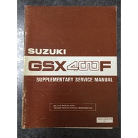 Suzuki GSX400F Supplementary Service Manual 1982 #99501-34030-01E