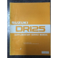 Suzuki DR125 Supplementary Service Manual 1983 #99501-41030-01E