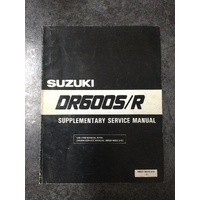 Suzuki DR600S/R Supplementary Service Manual 1988 #99501-45070-01E