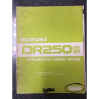 Suzuki DR250S Supplementary Service Manual 1982 #99501-42000-01E
