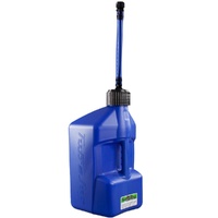 5 gal/20 Litre Blue Tuff Jug with Black Standard Cap/ Flexible Auto Shut off Spout