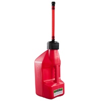 2.7 gal/10Litre Red Tuff Jug with Black Standard Cap/Red Flexible Auto Shut Off Spout