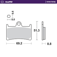 Moto-Master RoadPRO Carbon Racing Brake Pad (FD0190)