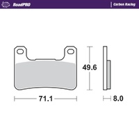 Moto-Master RoadPRO Carbon Racing Brake Pad (FD0362)