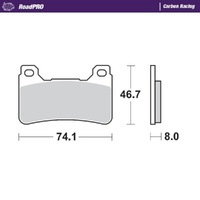 Moto-Master RoadPRO Carbon Racing Brake Pad (FD0364)