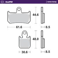 Moto-Master RoadPRO Carbon Racing Brake Pad (FD0407)