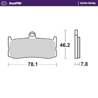 Moto-Master RoadPRO Carbon Racing Brake Pad (FD0441)