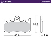 Moto-Master RoadPRO Carbon Racing Brake Pad (FD0498)