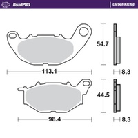 Moto-Master RoadPRO Carbon Racing Brake Pad (FD0515)