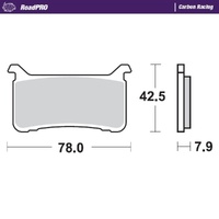 Moto-Master RoadPRO Carbon Racing Brake Pad (FD0537)