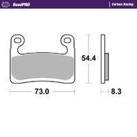 Moto-Master RoadPRO Carbon Racing Brake Pad (FD0540)