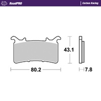 Moto-Master RoadPRO Carbon Racing Brake Pad (FD0571)